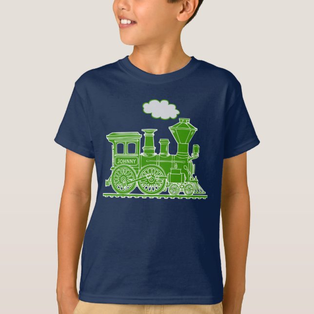 T-shirt Chemise verte personnalisée pour enfants avec nom  (Devant)