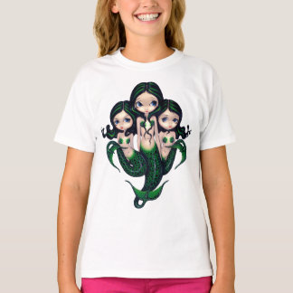 T-shirt Chemise verte Triplée de sirène