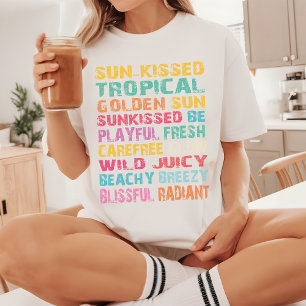 T-shirt Chemise Vibes été, Chemise Vibes plage pour femmes