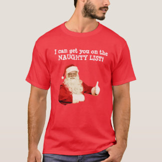 T-shirt Chemise vilaine drôle de Noël de liste de Père