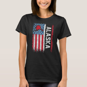 T-shirt Chemise Vintage Alaska State USA Drapeau Alaska (S