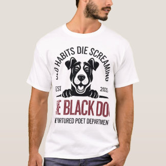 T-shirt Chemise Vintage Black Dog, chemise de laboratoire