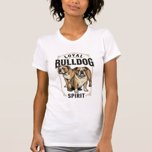 T-shirt Chemise Vintage Bulldog Twin Bulldogs Gravure Tee_