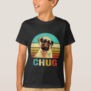 T-shirt Chemise Vintage Chug Chien Coucher de soleil