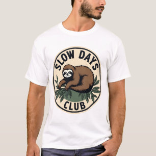T-shirt Chemise Vintage Citation de paresseux drôle de vie
