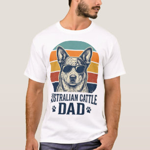 T-shirt Chemise vintage coucher de soleil Papa Blue Heeler