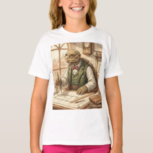 T-shirt Chemise vintage d'art de tortue architecte sage