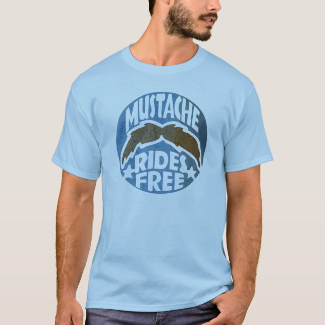 T-shirt Chemise vintage de moustache (Devant)