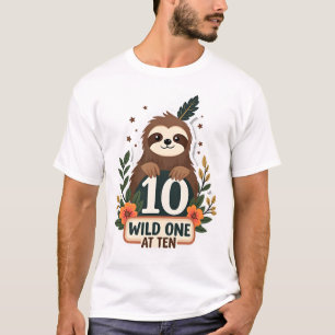 T-shirt Chemise vintage de paresseux pour 10e anniversaire