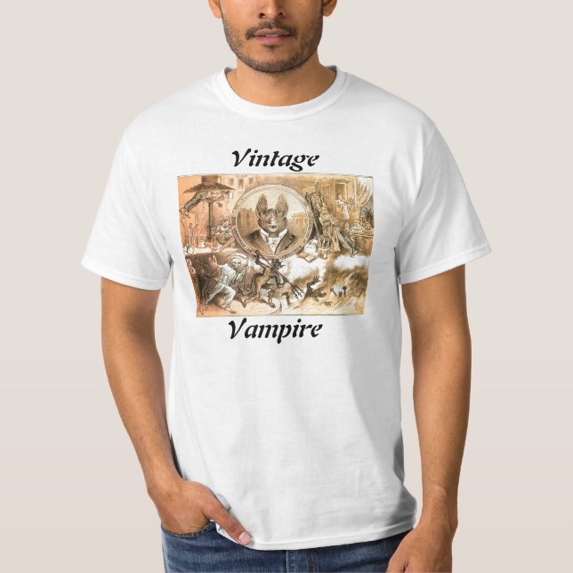 T-shirt Chemise vintage de vampire (Devant)