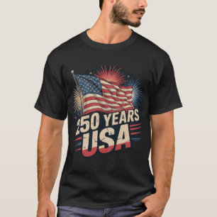 T-shirt Chemise vintage drapeau américain 250 ans USA