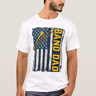 T-shirt Chemise vintage drapeau américain trombone papa de