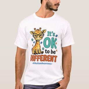 T-shirt Chemise vintage girafe différente de sensibilisati