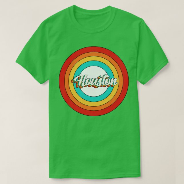 T-shirt Chemise Vintage Houston Circle (Design devant)