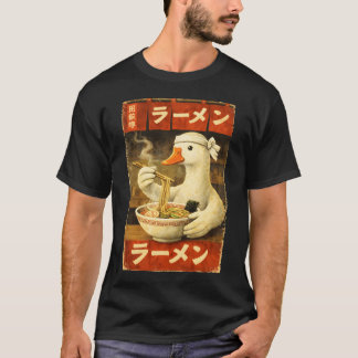 T-shirt Chemise vintage japonaise Ramen Canard Foodie Anim