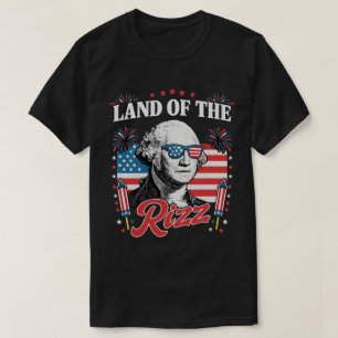 T-shirt Chemise vintage Land of the Rizz 4 juillet   Rétro