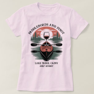 T-shirt Chemise Vintage personnalisée Kayak & Vin - Voyage