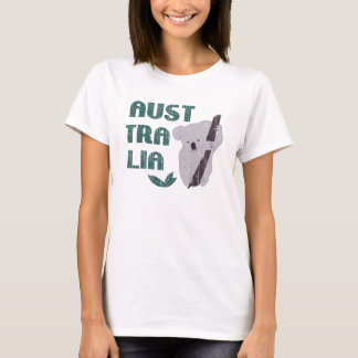 T-shirt Chemise vintage pour femmes représentant un koala 