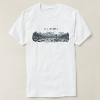 T-shirt Chemise vintage pour pêcheur à la mouche en montag