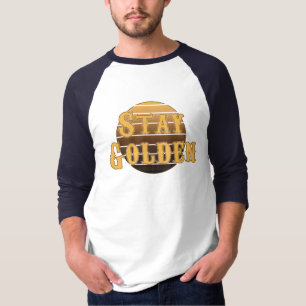 T-shirt Chemise vintage « Restez doré »