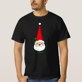 T-shirt Chemise Vintage Santa Red Cone Hat Christmas Dark