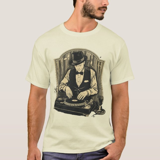 T-shirt Chemise Vintage Speakeasy DJ (Devant)