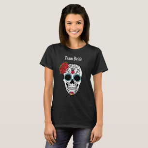 T-shirt Chemise Vintage Sugar Skull Team Bride