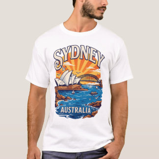 T-shirt Chemise vintage Sydney Australie pour hommes