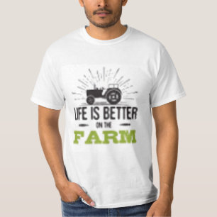 T-shirt Chemise Vintage Tractor Farm Life Homme Country