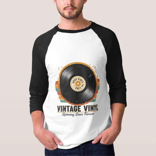 T-shirt Chemise vinyle Spinning Since Forever (Devant)