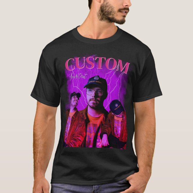 T-shirt Chemise Violette Personnalisée Vaporwave des Année (Devant)