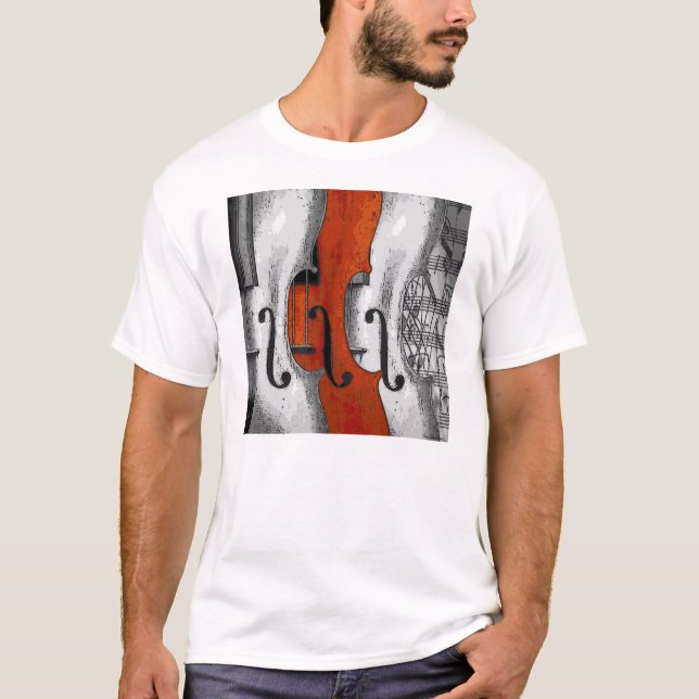 T-shirt Chemise violon (Devant)
