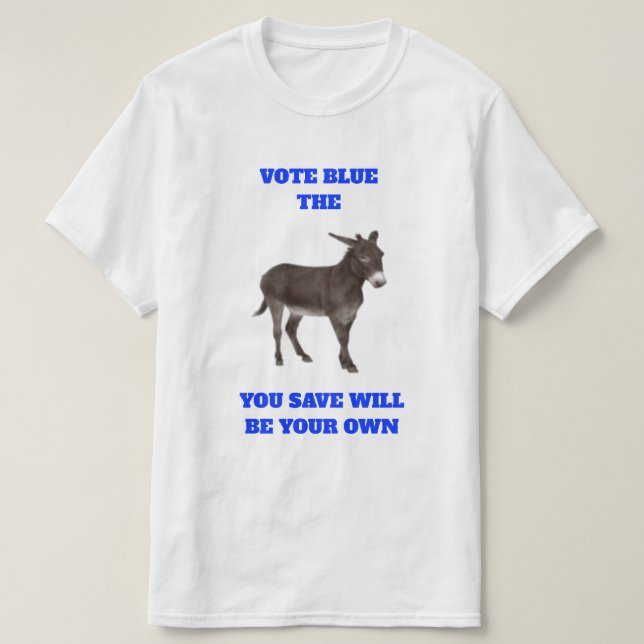 T-shirt Chemise Vote Blue (Design devant)