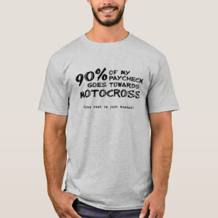 T-shirt Chemise Wasted Money Dirt Bike Motocross