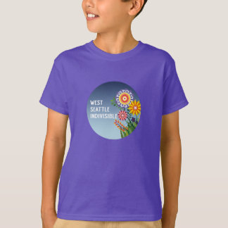 T-shirt Chemise WestSeattleIndivisible Enfants Fleur Viole