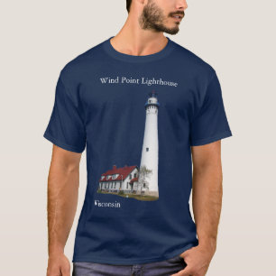 T-shirt Chemise Wind Point Lighthouse lettrage blanc