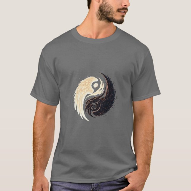 T-shirt Chemise Yin-Yang Wing Emblem – Dark Fantasy (Devant)