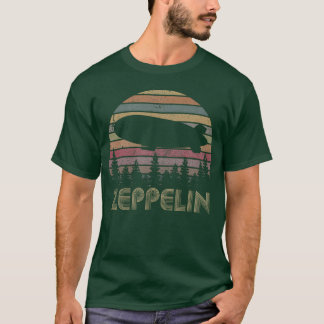 T-shirt Chemise Zeppelin Sunset 70s 80s Dirigible garçon