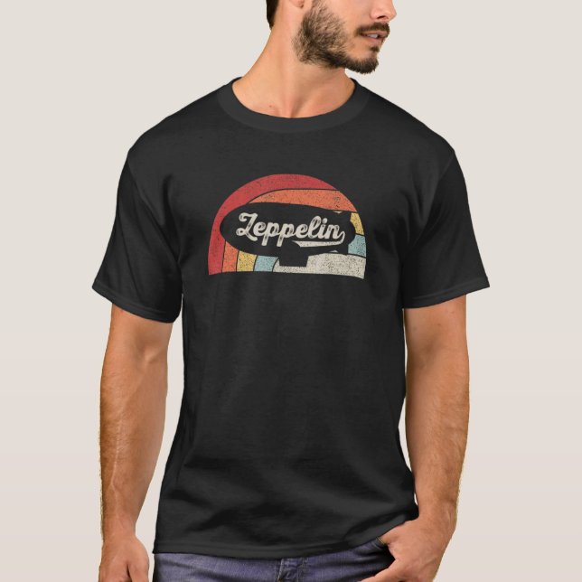 T-shirt Chemise Zeppelin Vintage Rétro Dirigible Ai (Devant)