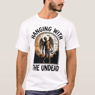 T-shirt Chemise Zombie Chill Graphique Halloween Vintage_1