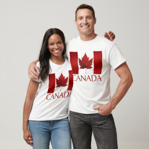 T-shirt Chemises à drapeau du Canada pour femmes Unisex Ch