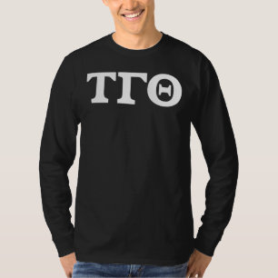 T-shirt Chemises à tamis longues - Noir avec lettres blanc