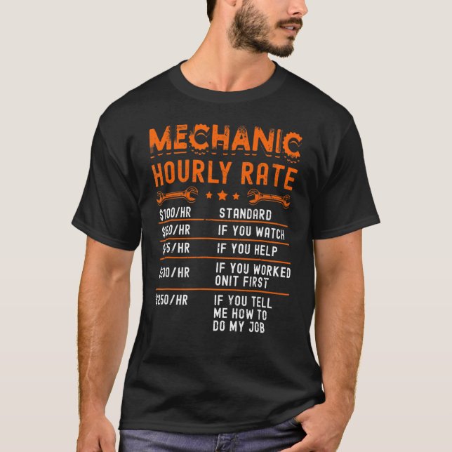 T-shirt Chemises à tarif horaire mécanique Funny Voiture C (Devant)