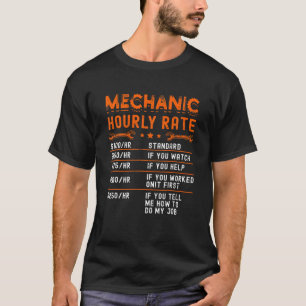 T-shirt Chemises à tarif horaire mécanique Funny Voiture C