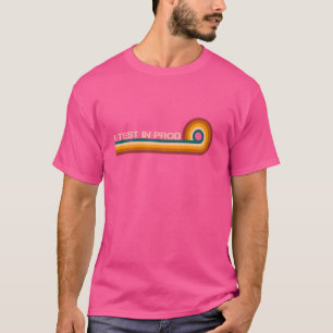 T-shirt Chemises amusantes Je teste en prod Retro Stripes