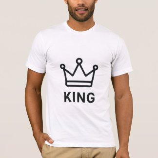 T-shirt Chemises assorties pour roi – Ligne de couronne mi