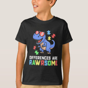 T-shirt Chemises Autisme Pour Les Garçons Dinosaur Trex Se