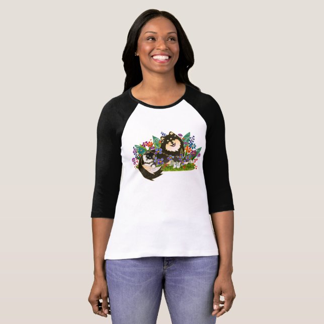 T-shirt Chemises BINDI Lapphund finlandaises-choisir style (Devant entier)