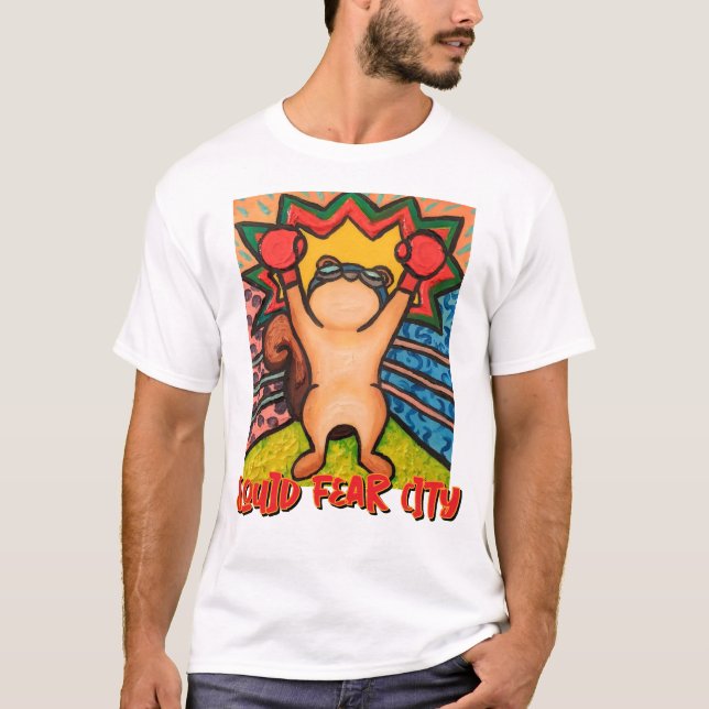 T-shirt Chemises blanches graphiques Squid Fear City (Devant)
