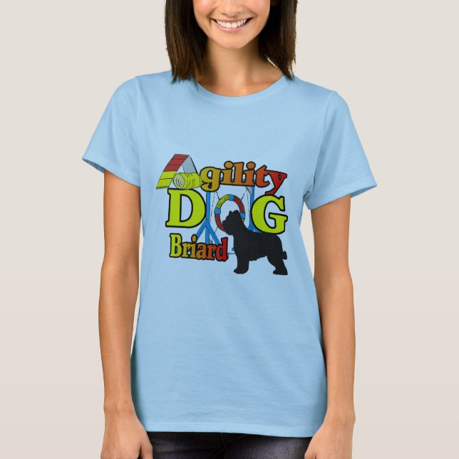 T-shirt Chemises Briard Agility Cadeaux (Devant)